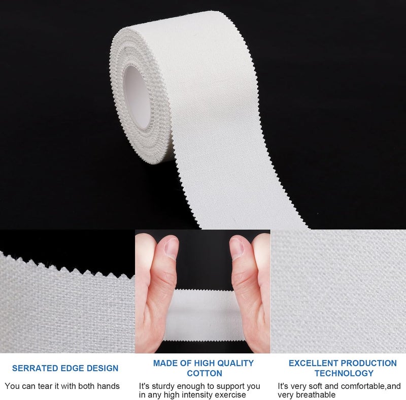 CHMI Athletic Tape,White Sports Tape (32 Pack), 320 Yards Rolls Very Strong Easy Tear NO Sticky Residue Best Tape for Gymnastics Climbing Bat Injuries Medical (1.5 Inch X 320 Yards). - Image 4